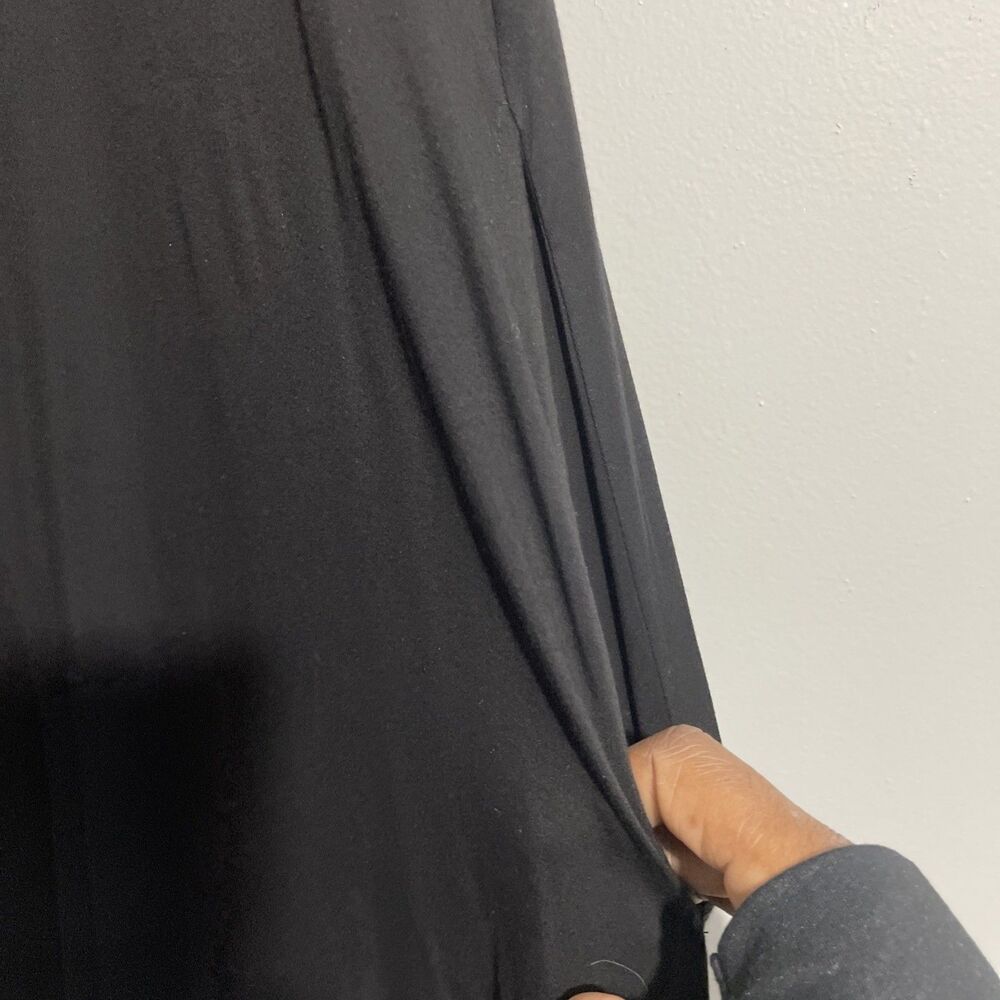Piko 1988 Black Swing Dress Large Soft Stretch Comfy Lounge Casual w Pockets - Picture 3 of 11